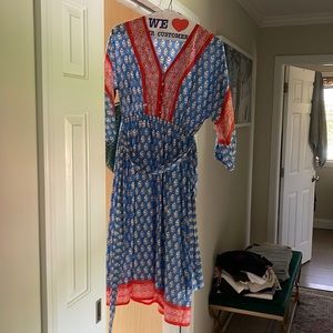 Jcrew summer lightweight midi dress 3/4 sleeve